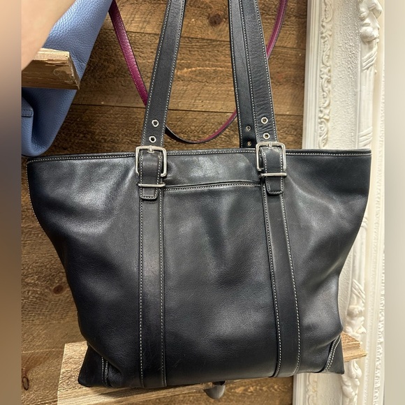Coach Black Leather Tote Bag – Style No. A05S-6491 - Picture 2 of 16
